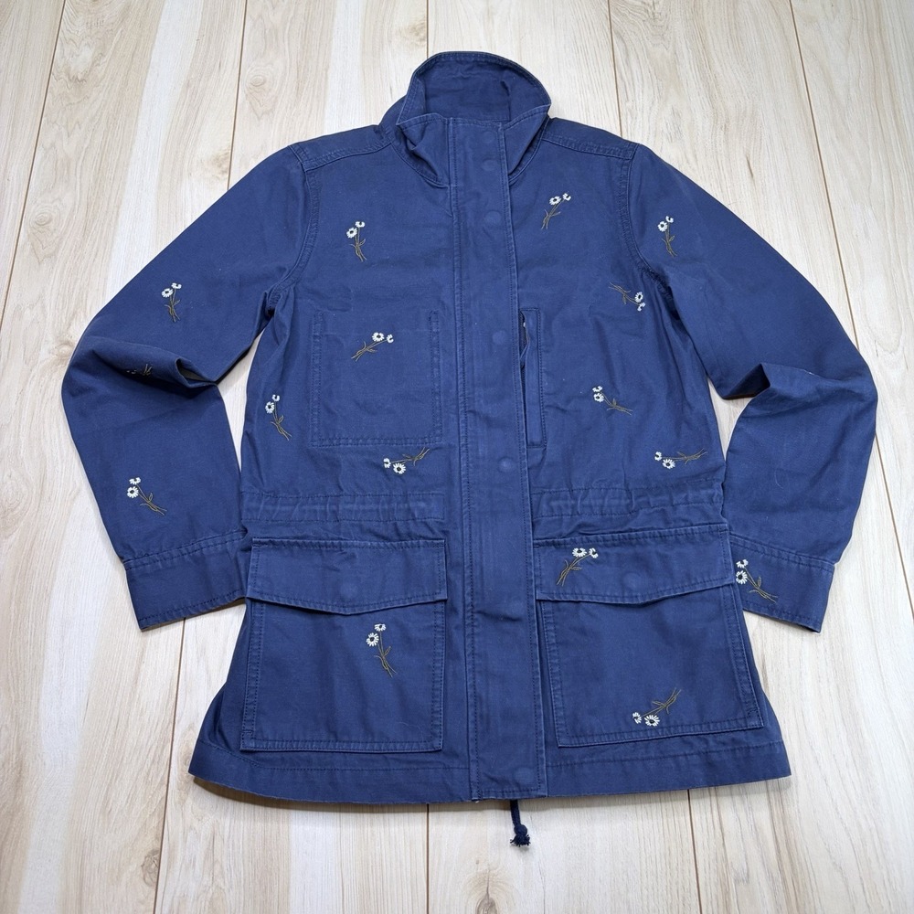 Madewell Adults Embroidered Passage Jacket Navy Blue Size XS NEW WITH TAGS